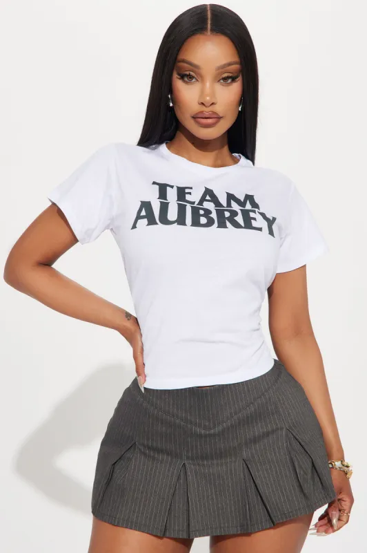 Team Aubrey Tee - White sold by Fashion Nova