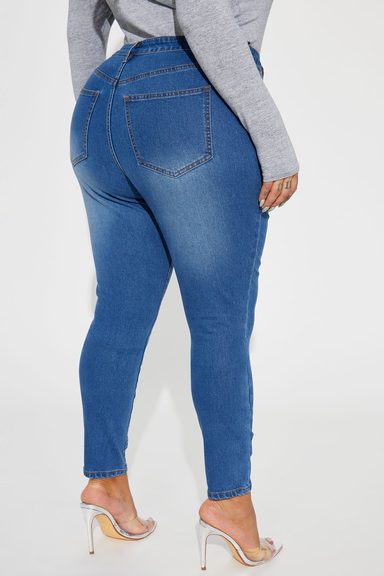 Brianna Basic Stretch Skinny Jeans - Medium Wash sold by Fashion Nova product image thumbnail 7