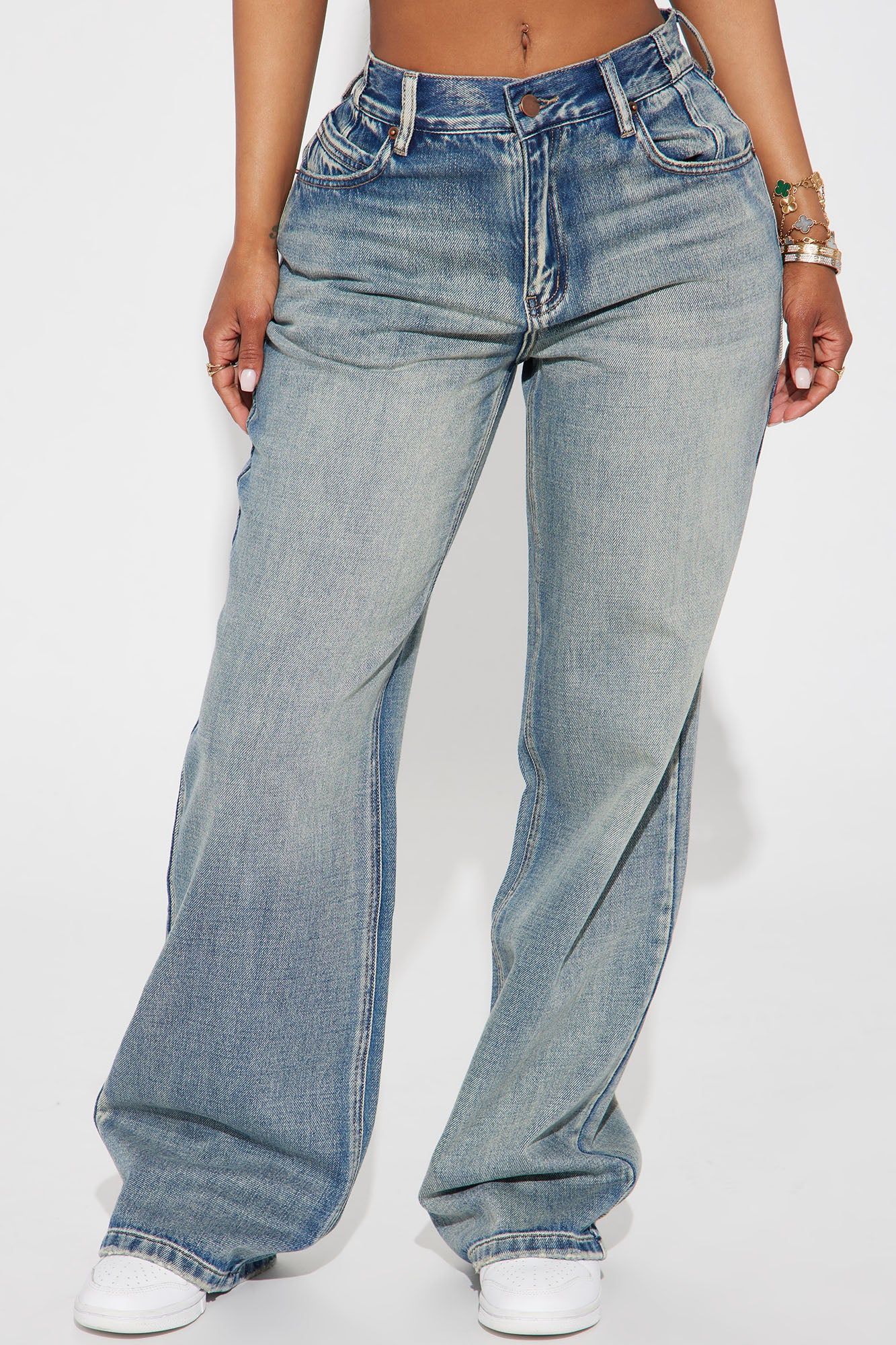 Ain't That Sweet Tinted Baggy Jeans - Light Wash sold by Fashion Nova product image thumbnail 2