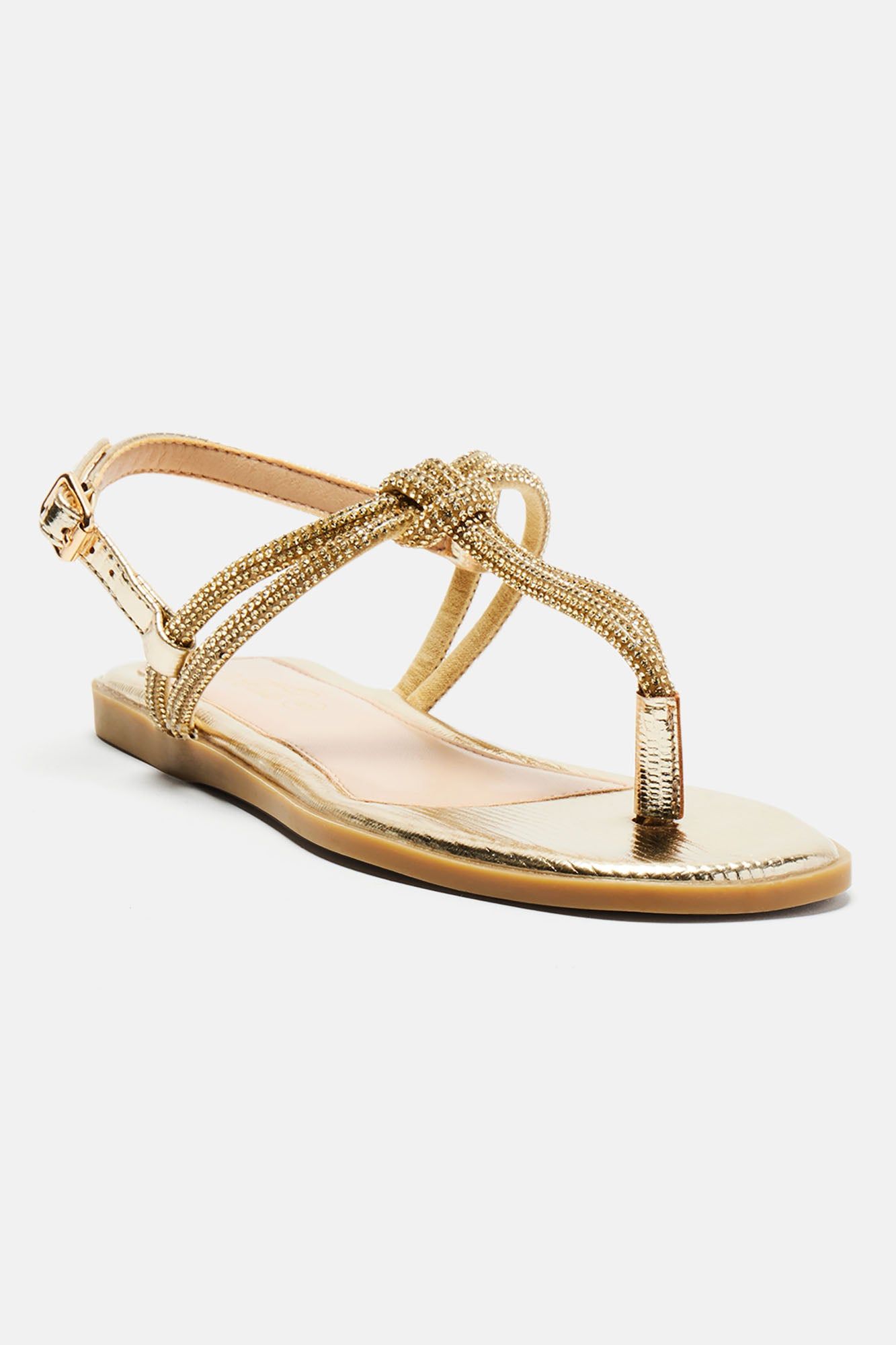 Good To You Flat Sandals - Gold sold by Fashion Nova