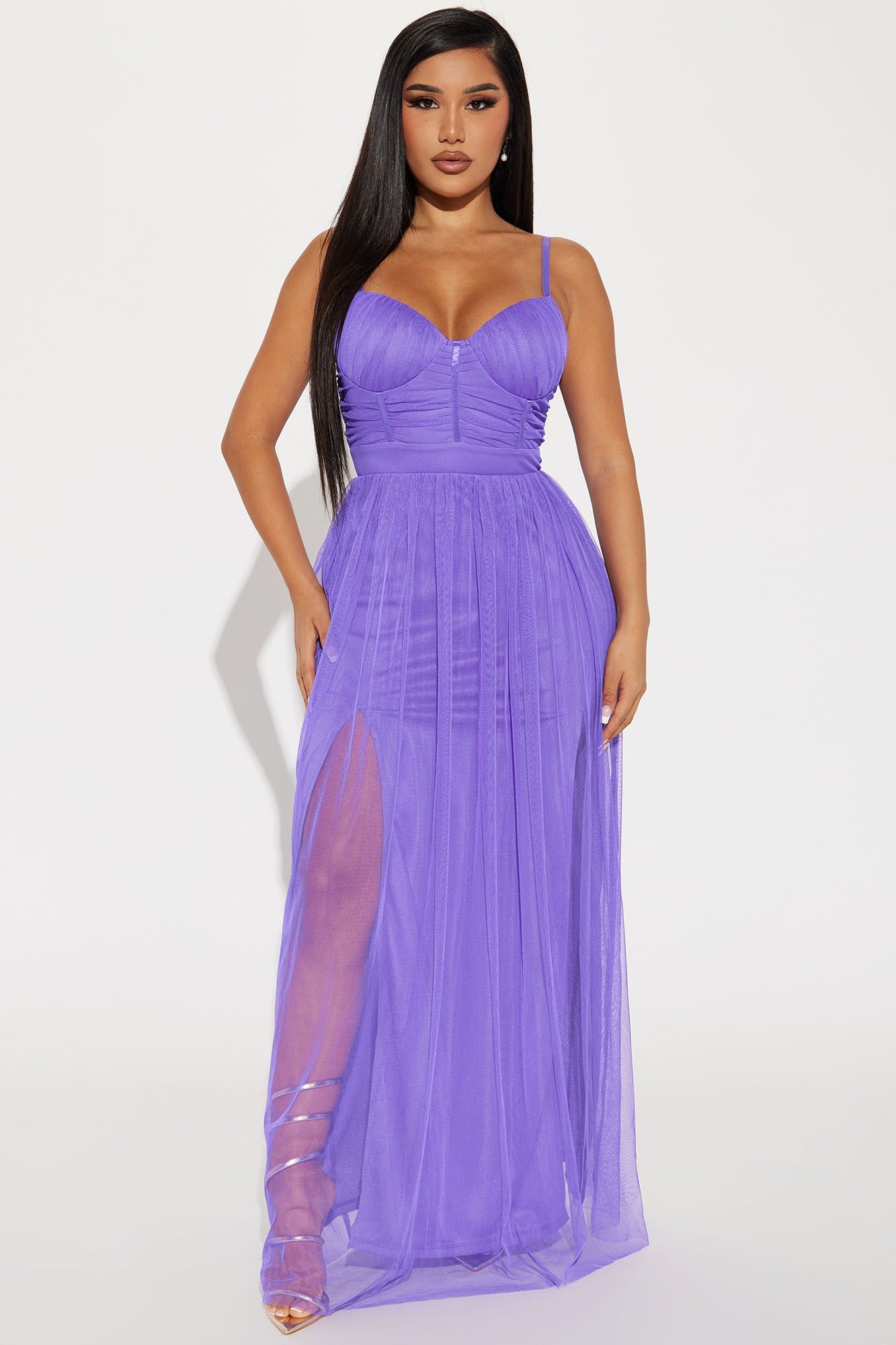 Sweet Memories Tulle Maxi Dress - Purple sold by Fashion Nova
