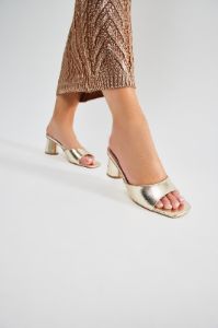 All Kinds Of Sweet Mules - Gold sold by Fashion Nova