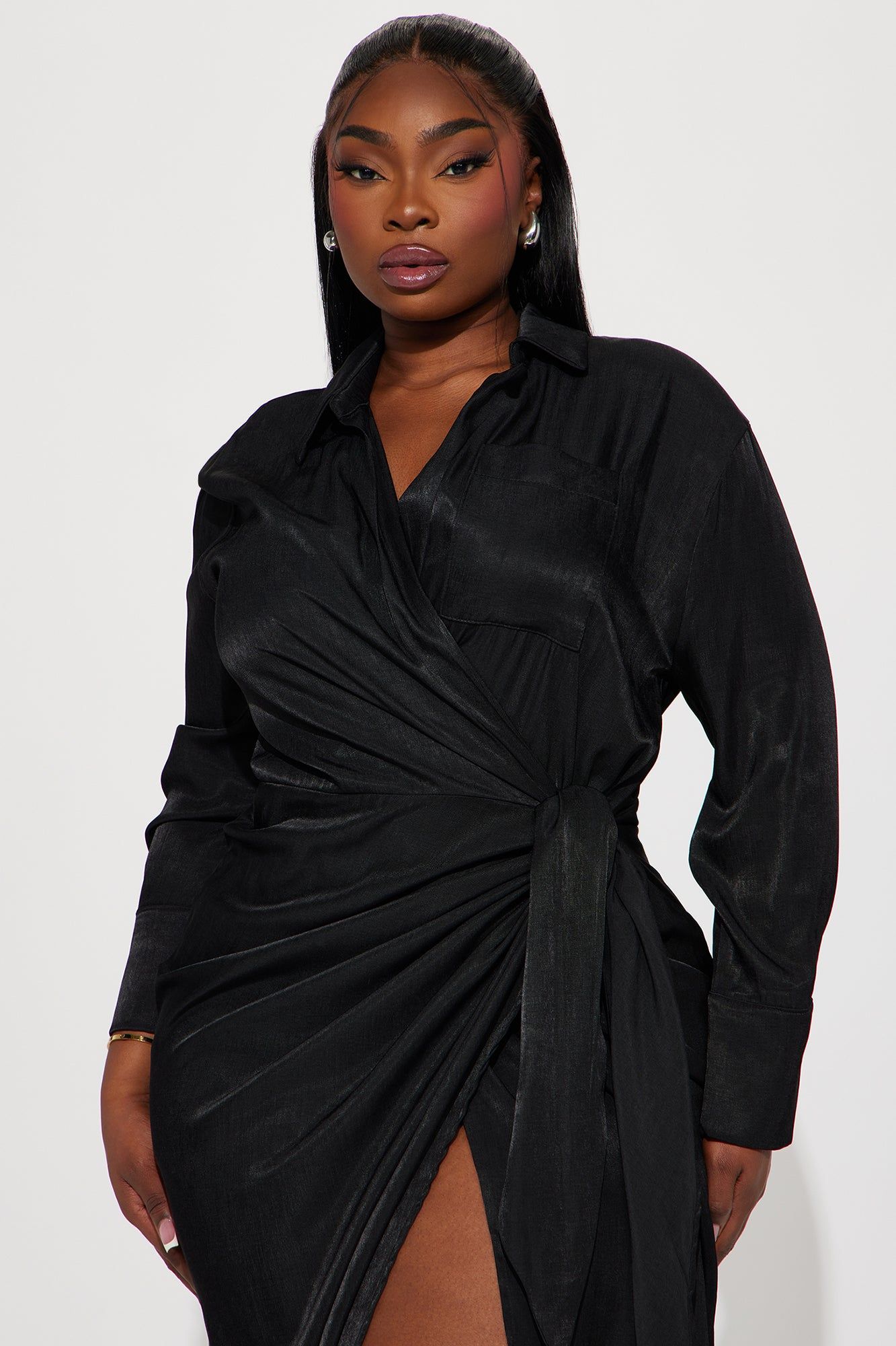 Dani Maxi Shirt Dress - Black sold by Fashion Nova product image thumbnail 5