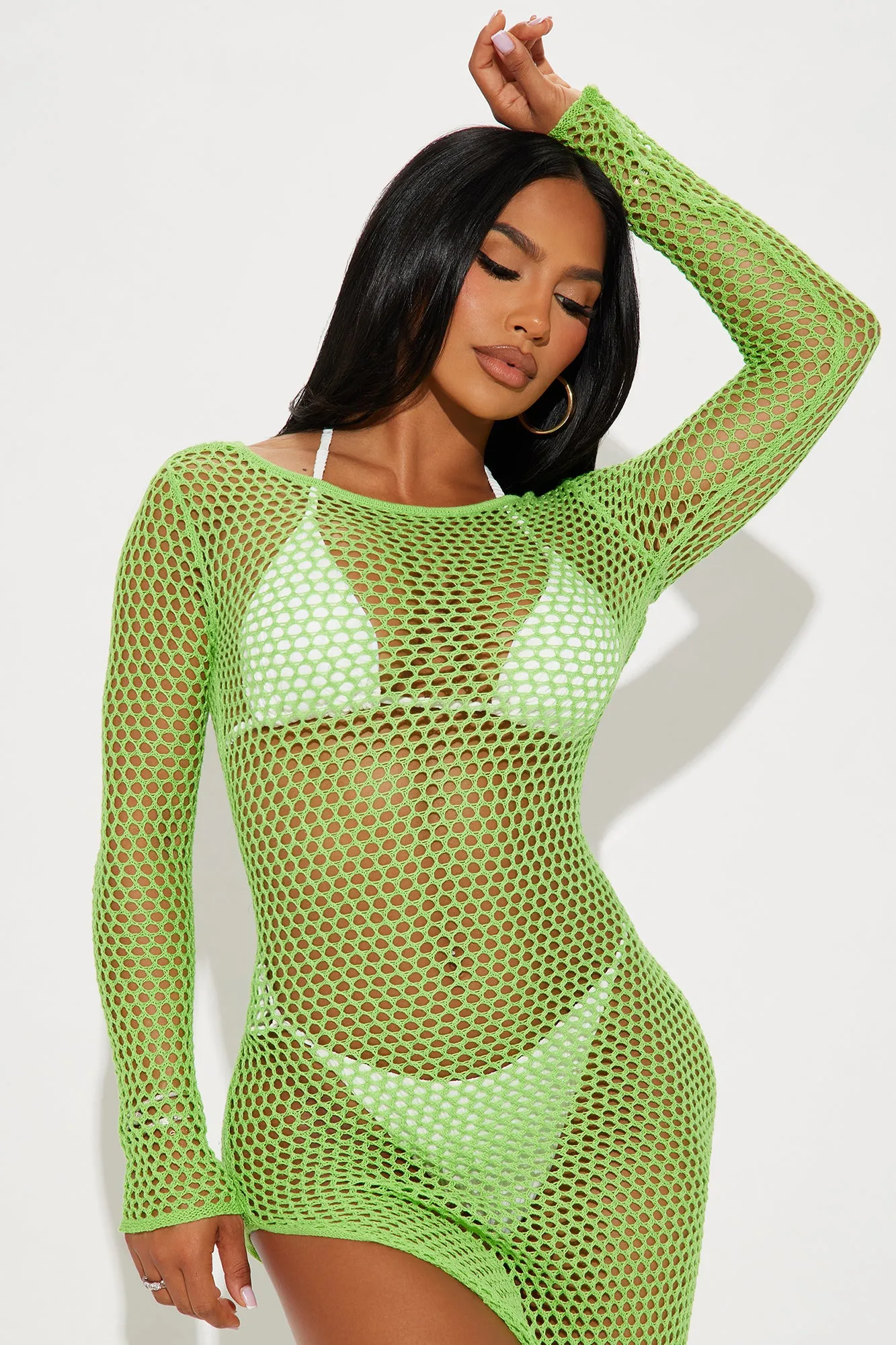 Yvette Cover Up Maxi Dress - Green sold by Fashion Nova product image thumbnail 2