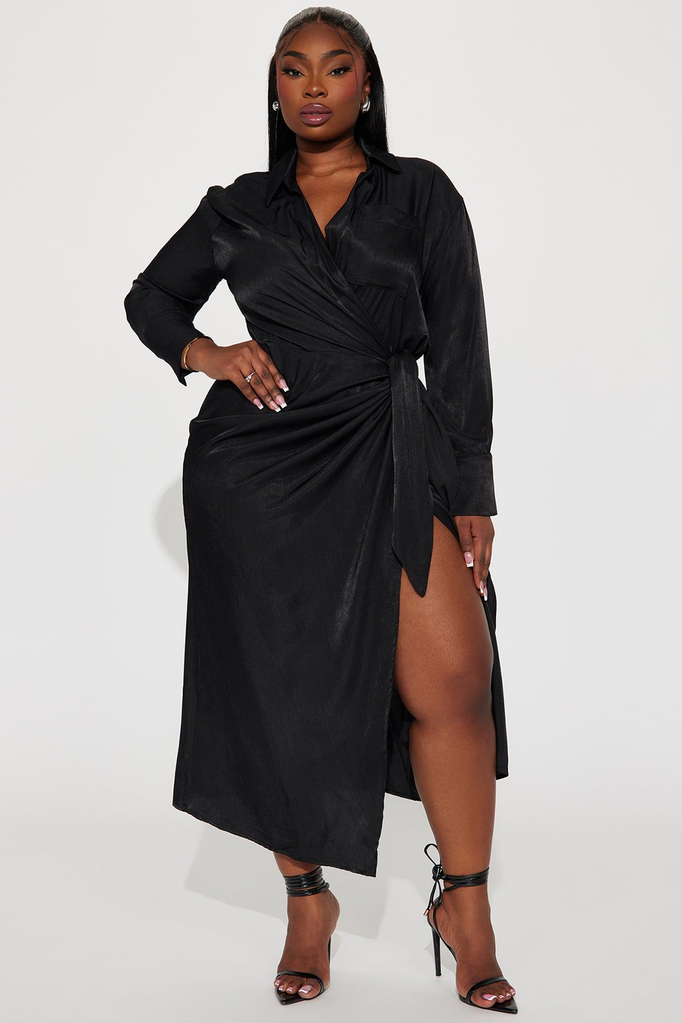Dani Maxi Shirt Dress - Black sold by Fashion Nova product image thumbnail 4