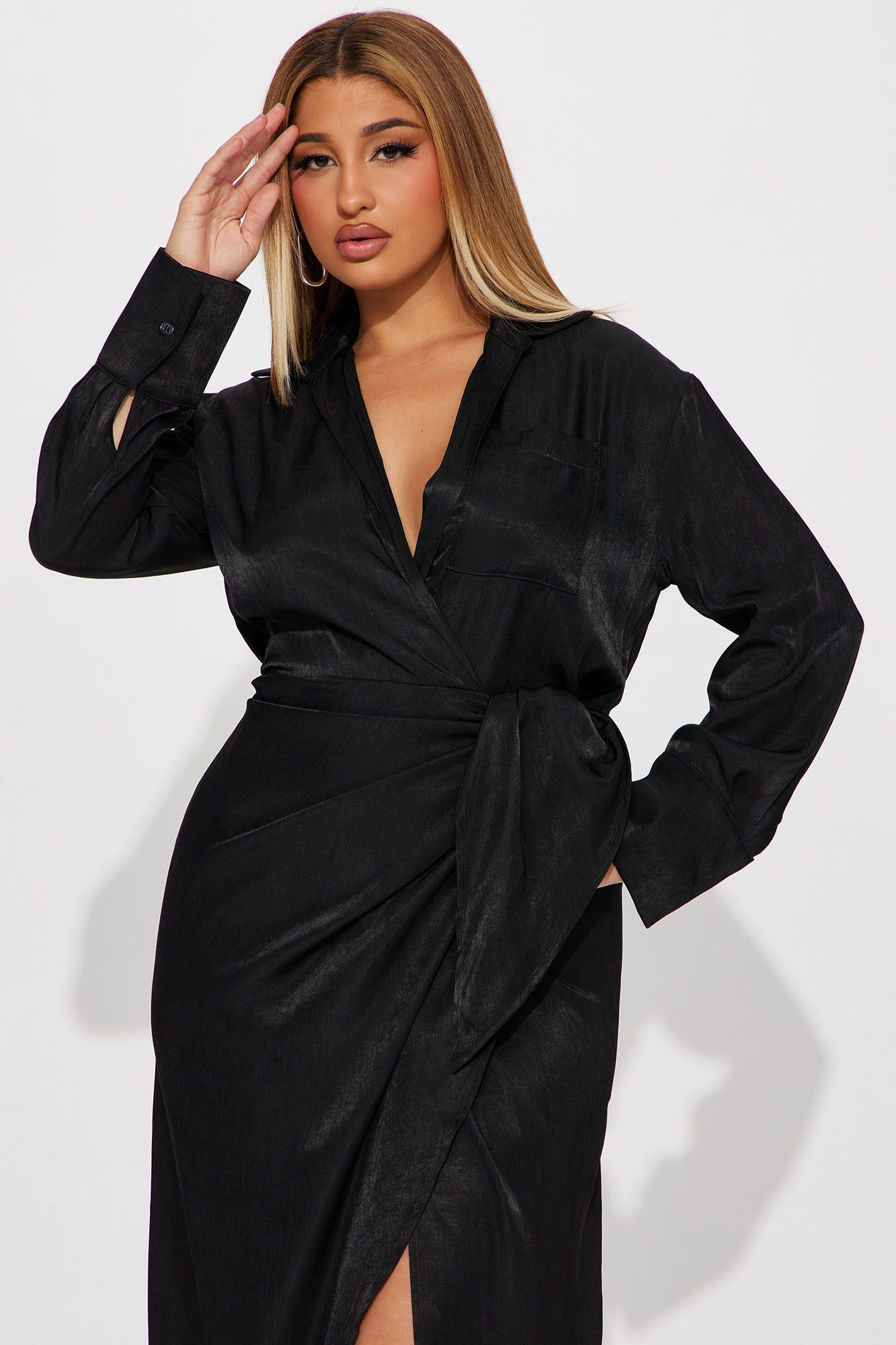 Dani Maxi Shirt Dress - Black sold by Fashion Nova product image thumbnail 2