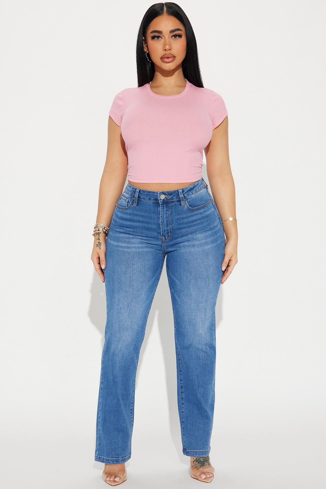 Kasey Ribbed Crop Top - Tickled Pink Light Pink sold by Fashion Nova product image thumbnail 2