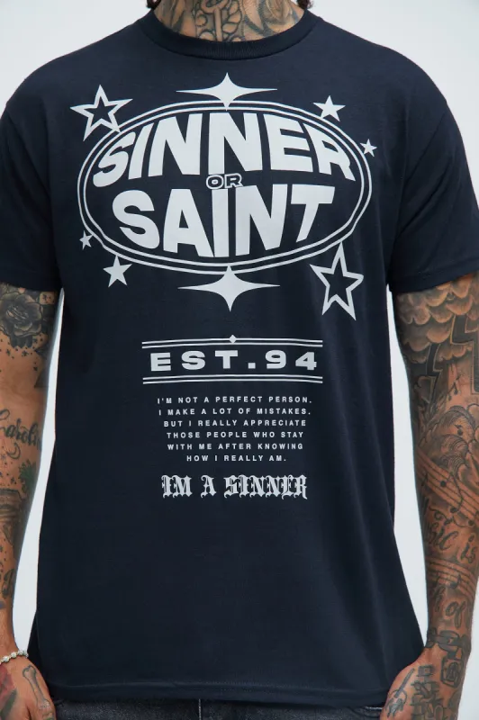 Sinner Saint Est 94 Short Sleeve Tee - Black sold by Fashion Nova