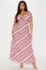 Juliette Chiffon Ruffle Maxi Dress - Burgundy sold by Fashion Nova
