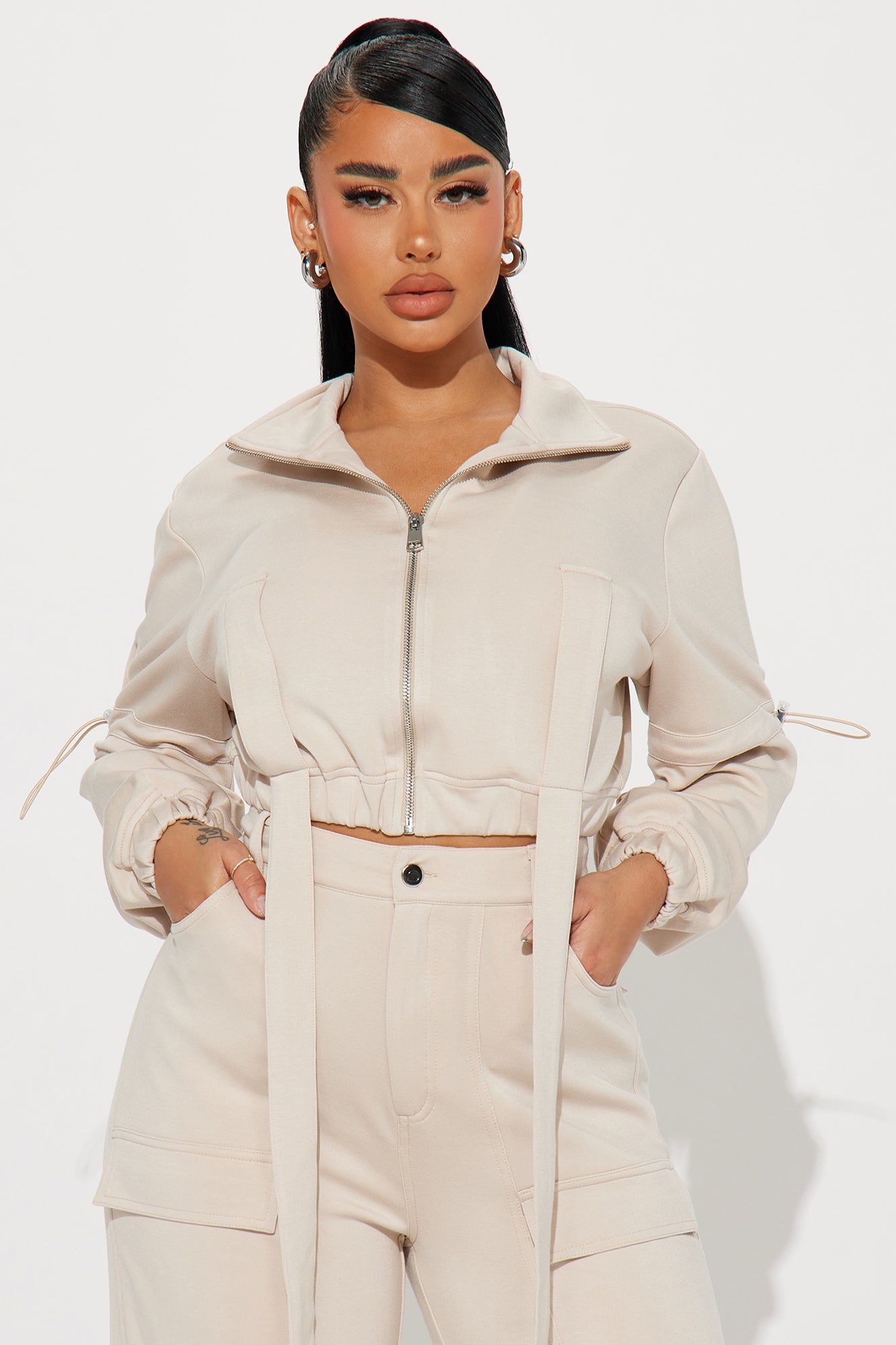 Carrie Cargo Pant Set - Taupe sold by Fashion Nova product image thumbnail 2