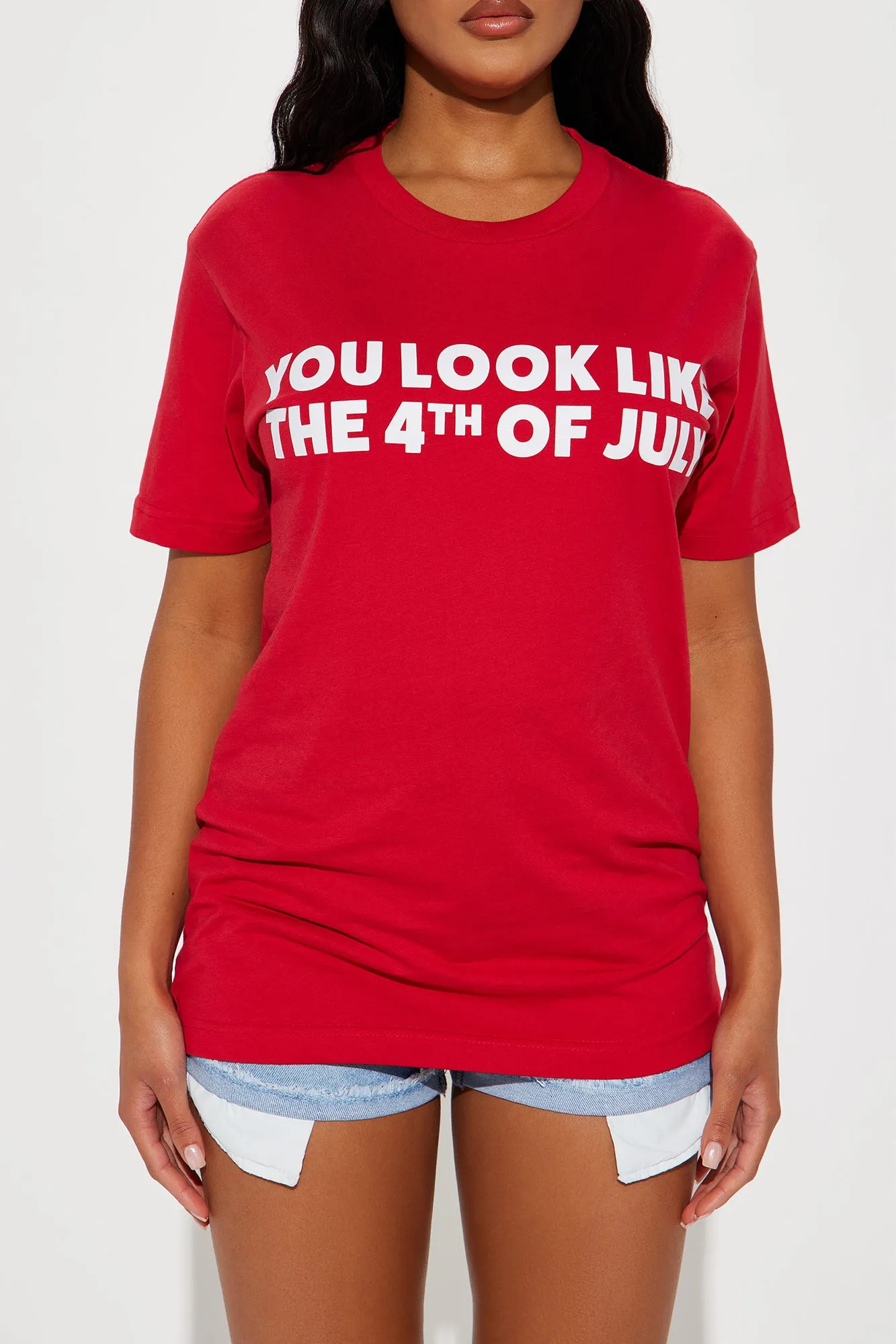 Lookin Like The 4th Of July Tee - Red sold by Fashion Nova product image thumbnail 3