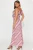 Juliette Chiffon Ruffle Maxi Dress - Burgundy sold by Fashion Nova
