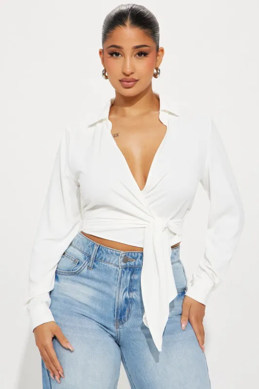 All Yours Blouse Top - Ivory sold by Fashion Nova