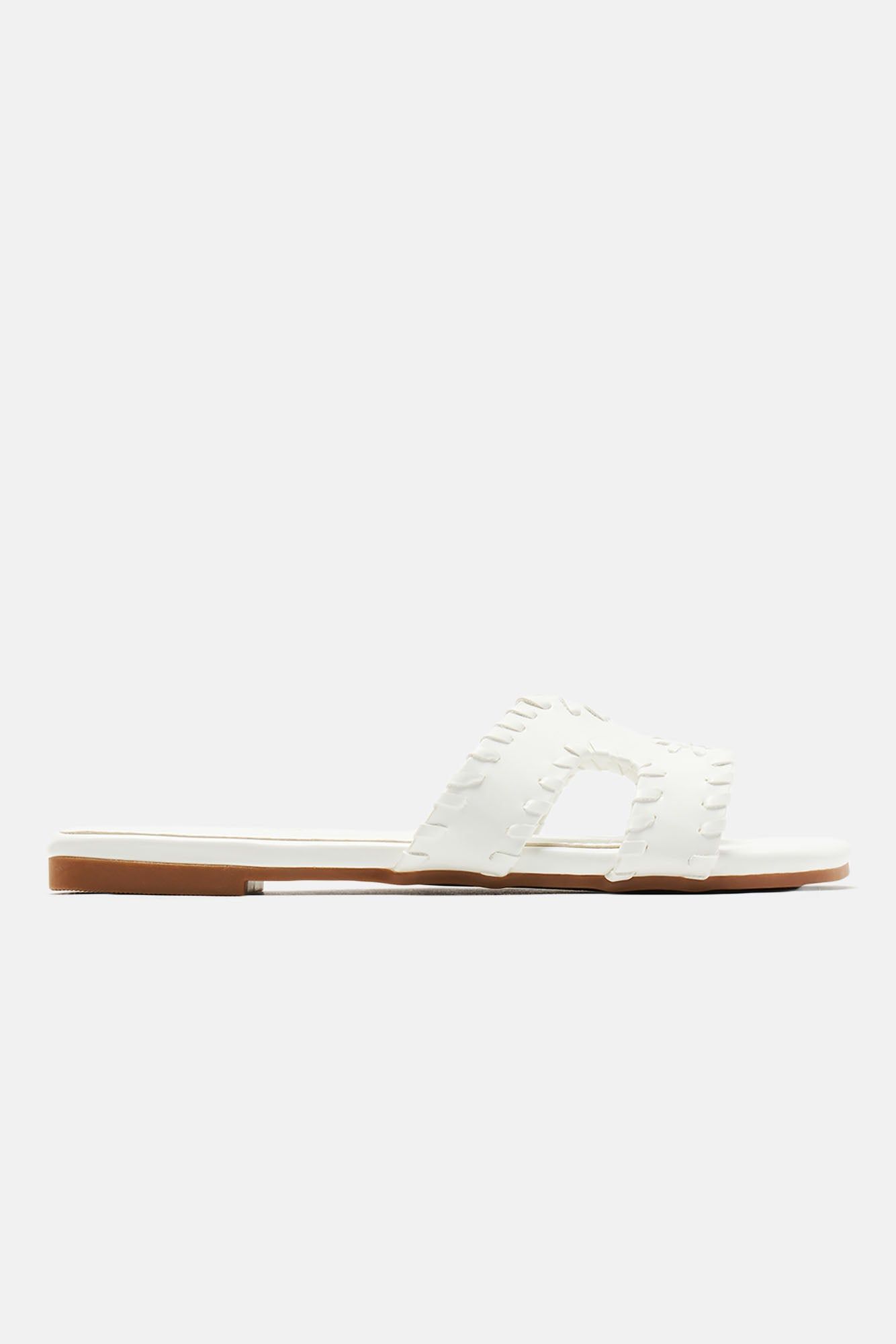Highly Recommend Flat Sandals - White sold by Fashion Nova product image thumbnail 3