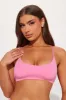 Nova Cotton Scoop Neck Bralette - Hot Pink sold by Fashion Nova