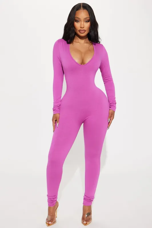 Natalia Smooth Snatched Jumpsuit - Magenta sold by Fashion Nova