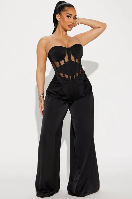 Yours Truly Jumpsuit - Black sold by Fashion Nova