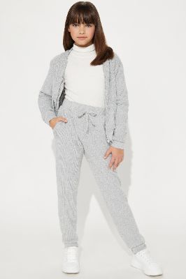 Mini Waffle Jogger - Heather Grey sold by Fashion Nova