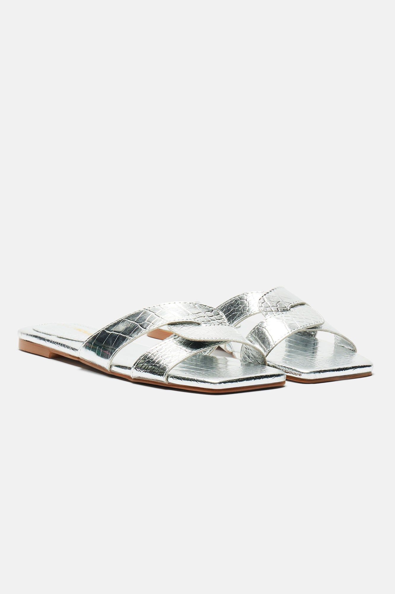 Kallan Flat Sandals - Silver sold by Fashion Nova product image thumbnail 3