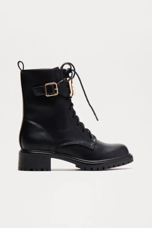 Blade Combat Boots - Black sold by Fashion Nova
