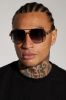 No Longer With It Sunglasses - Black/Blue sold by Fashion Nova