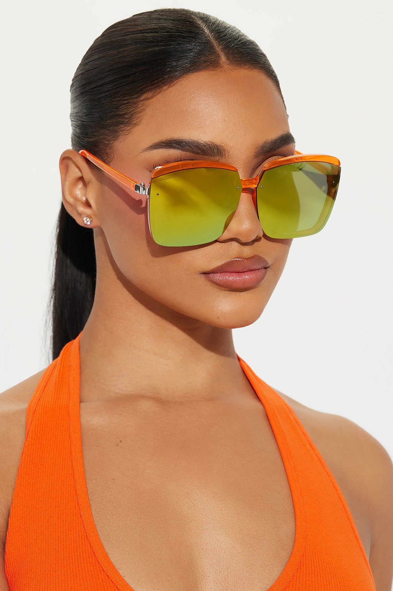 All I Know Sunglasses - Orange sold by Fashion Nova