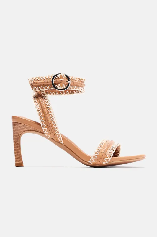 Any Day Any Time Heeled Sandals - Nude sold by Fashion Nova
