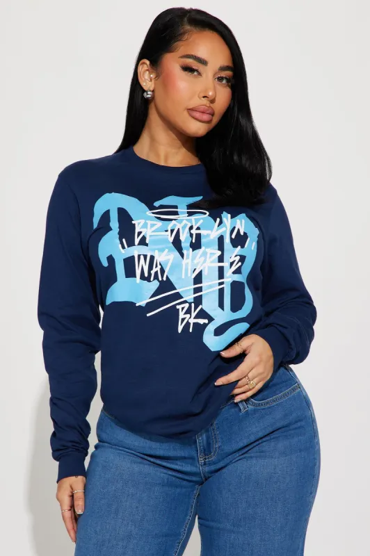 Brooklyn Was Here Tshirt - Navy made by Fashion Nova