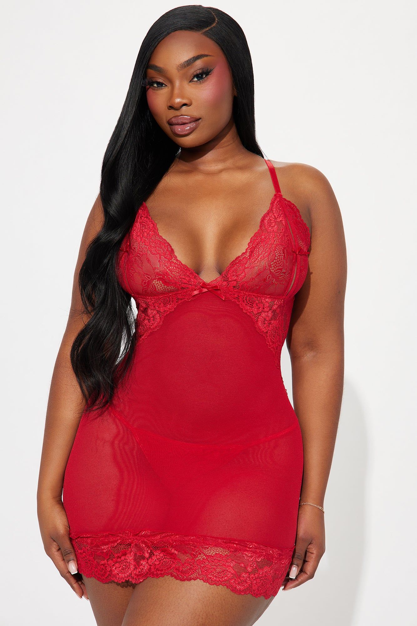 Lover's Touch Lace Babydoll - Red sold by Fashion Nova product image thumbnail 4
