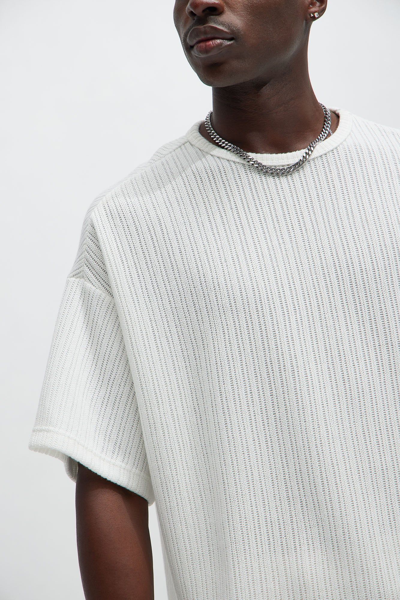 Santorini Textured Boxy Short Sleeve Tee - White sold by Fashion Nova product image thumbnail 3