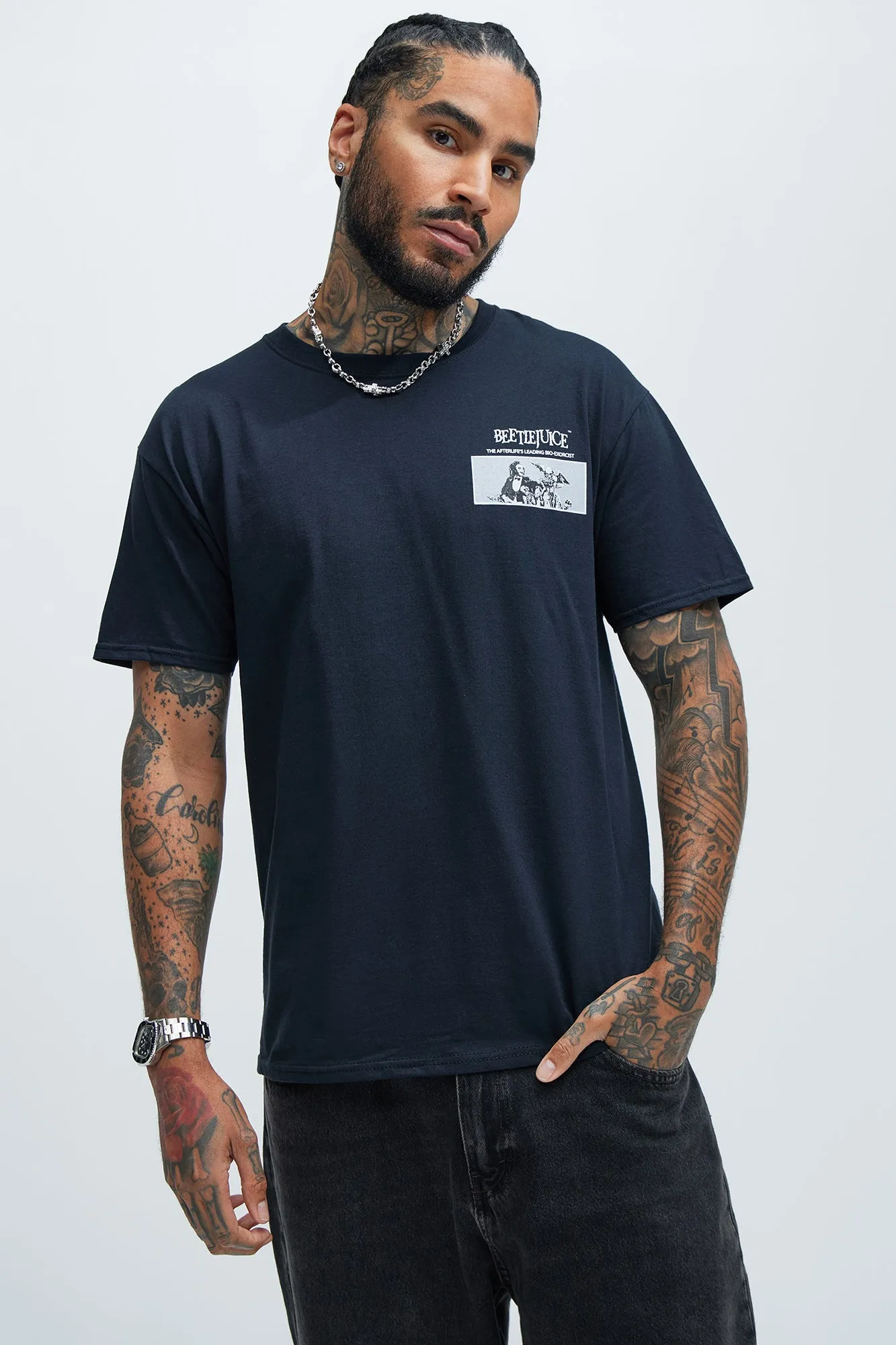 Beetle Juice The Ghost With The Most Short Sleeve Tee - Black sold by Fashion Nova product image thumbnail 2