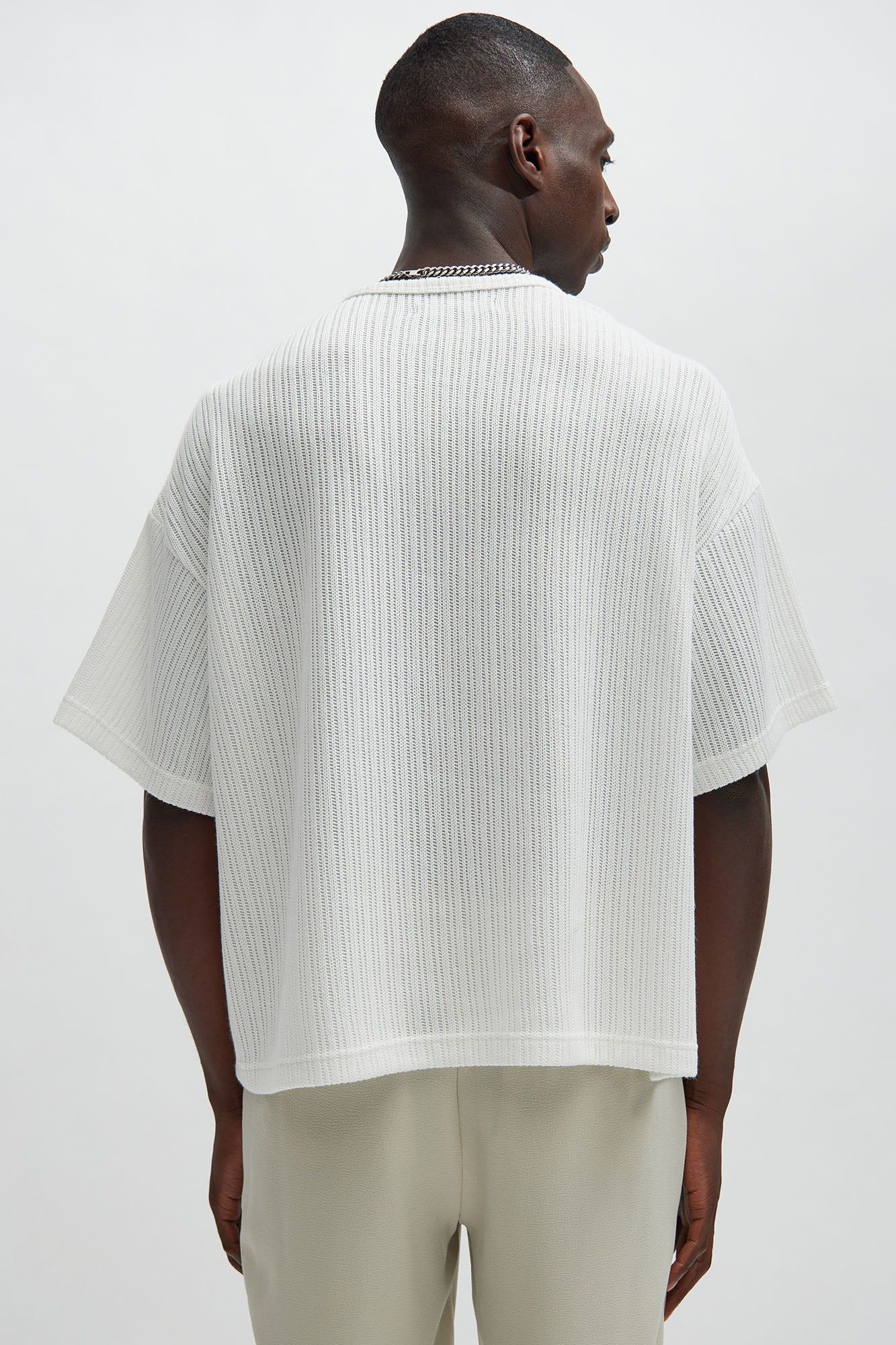 Santorini Textured Boxy Short Sleeve Tee - White sold by Fashion Nova product image thumbnail 4