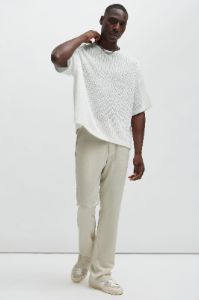 Santorini Textured Boxy Short Sleeve Tee - White sold by Fashion Nova