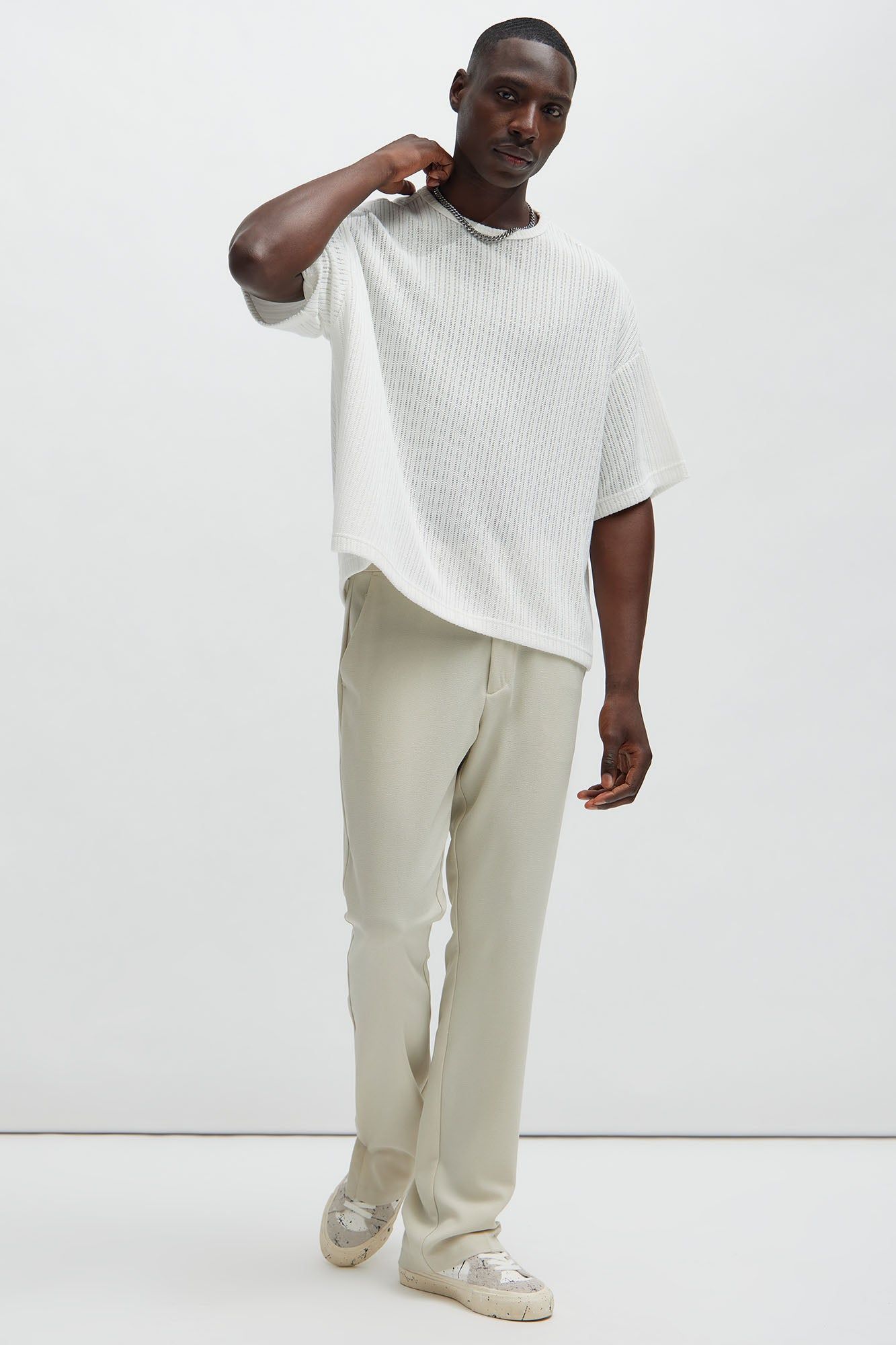 Santorini Textured Boxy Short Sleeve Tee - White sold by Fashion Nova product image thumbnail 2