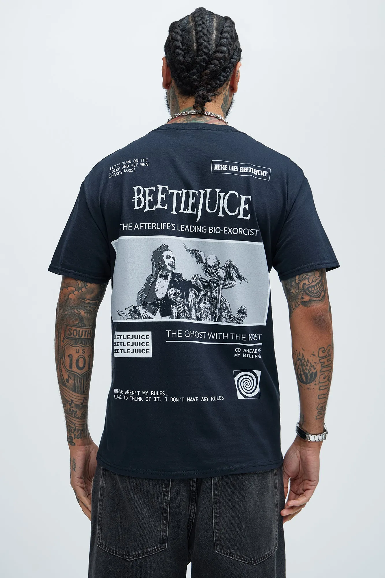 Beetle Juice The Ghost With The Most Short Sleeve Tee - Black sold by Fashion Nova