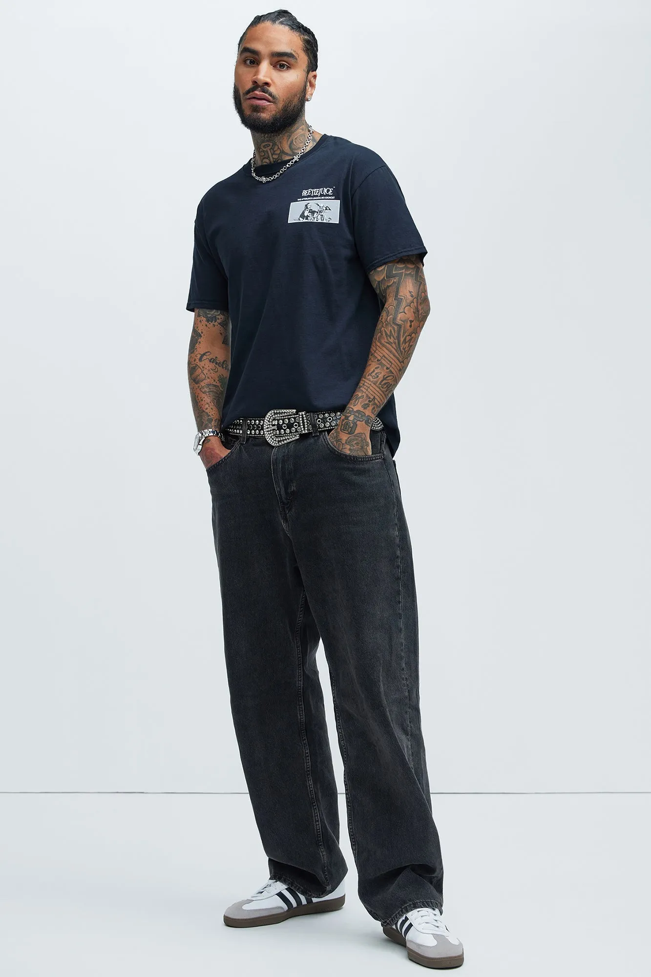 Beetle Juice The Ghost With The Most Short Sleeve Tee - Black sold by Fashion Nova product image thumbnail 3