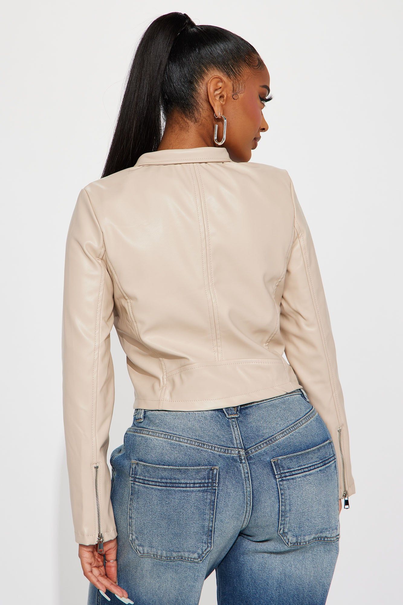 That Girl Moto Jacket - Taupe sold by Fashion Nova product image thumbnail 3