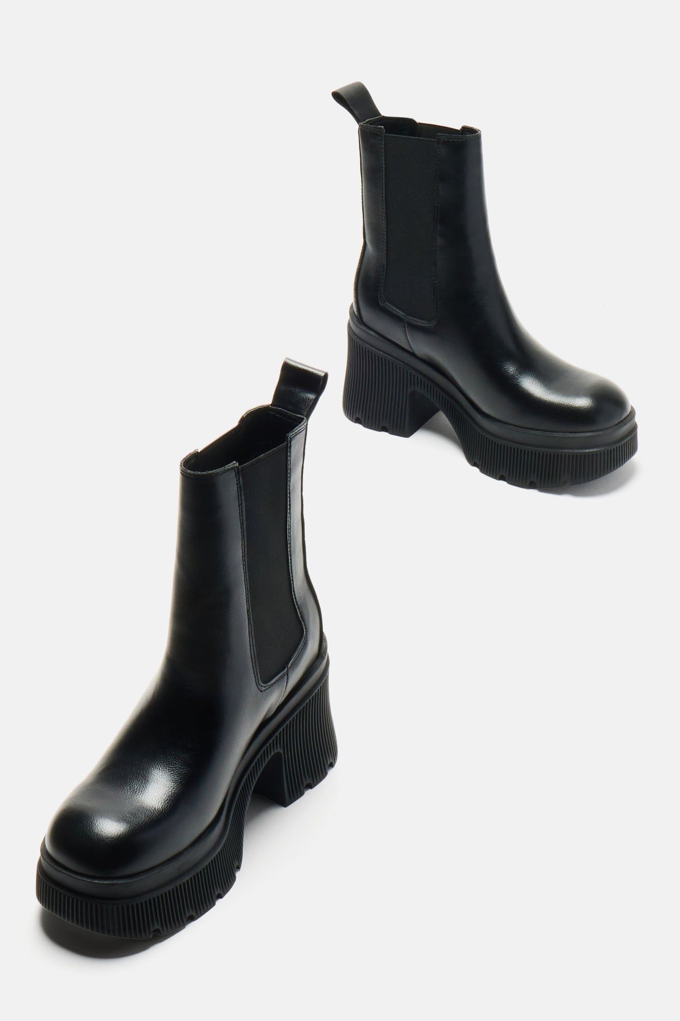 Don't Get Attached Platform Booties - Black sold by Fashion Nova