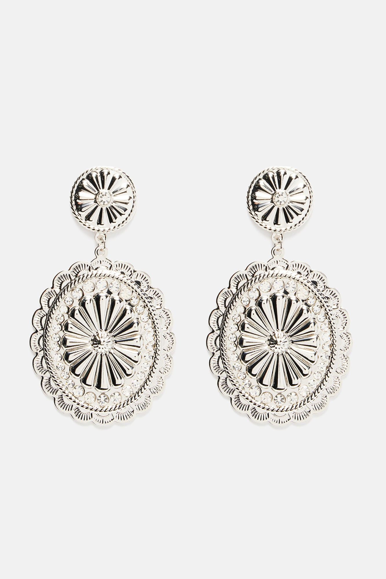 Western Beauty Earrings - Silver sold by Fashion Nova product image thumbnail 3