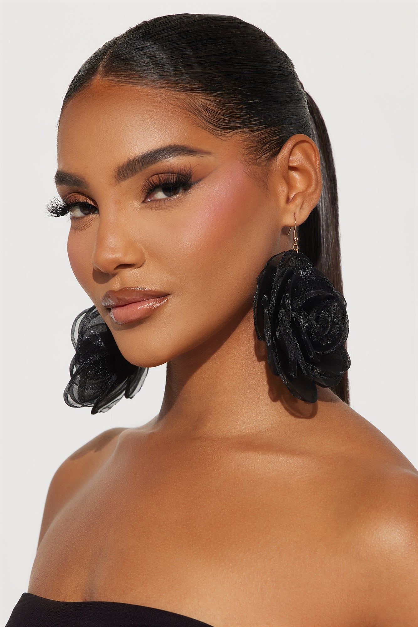 Flowers To Flowers Drop Earrings - Black sold by Fashion Nova product image thumbnail 2