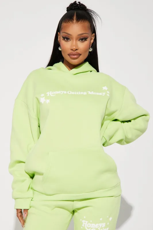 Honeys Getting Money Hoodie - Sage sold by Fashion Nova