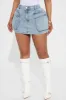 Cassandra Cargo Denim Mini Skirt - Light Wash sold by Fashion Nova