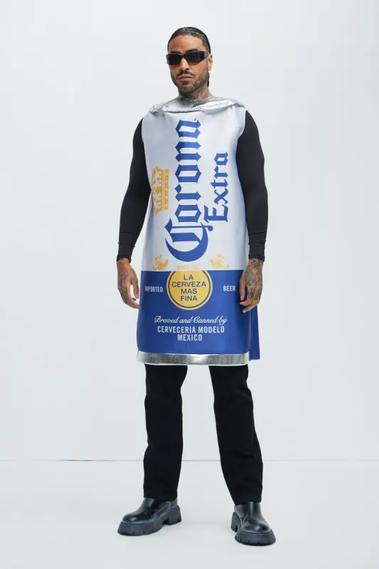 Corona Extra Beer Can 1 Piece Tunic Costume - White/Blue sold by Fashion Nova