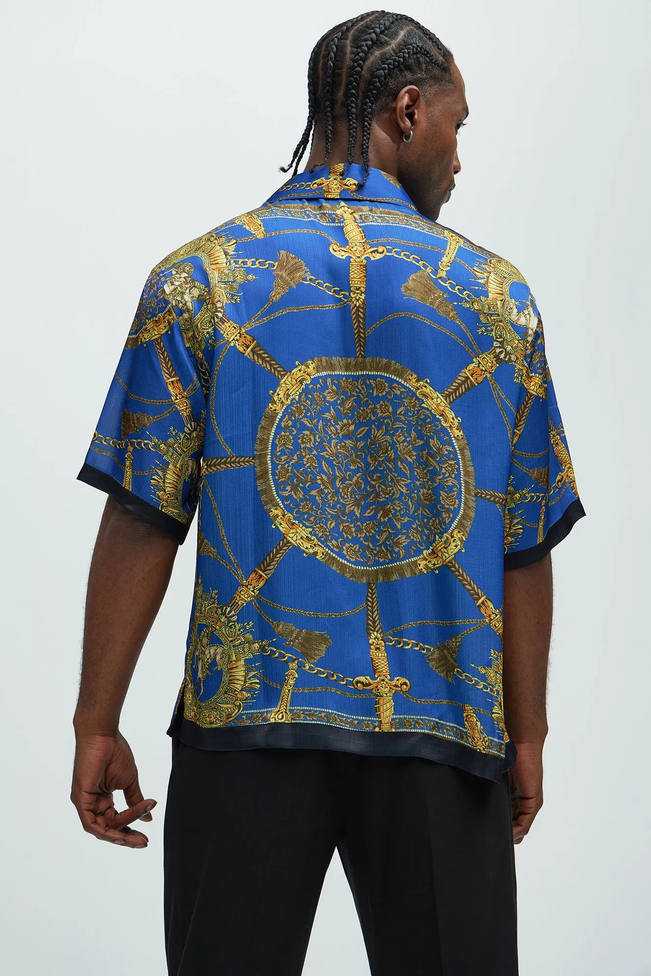 Del Corso Printed Shirt - Blue/combo sold by Fashion Nova product image thumbnail 4