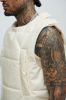 Da Baddie Faux Leather Puffer Vest - Cream sold by Fashion Nova