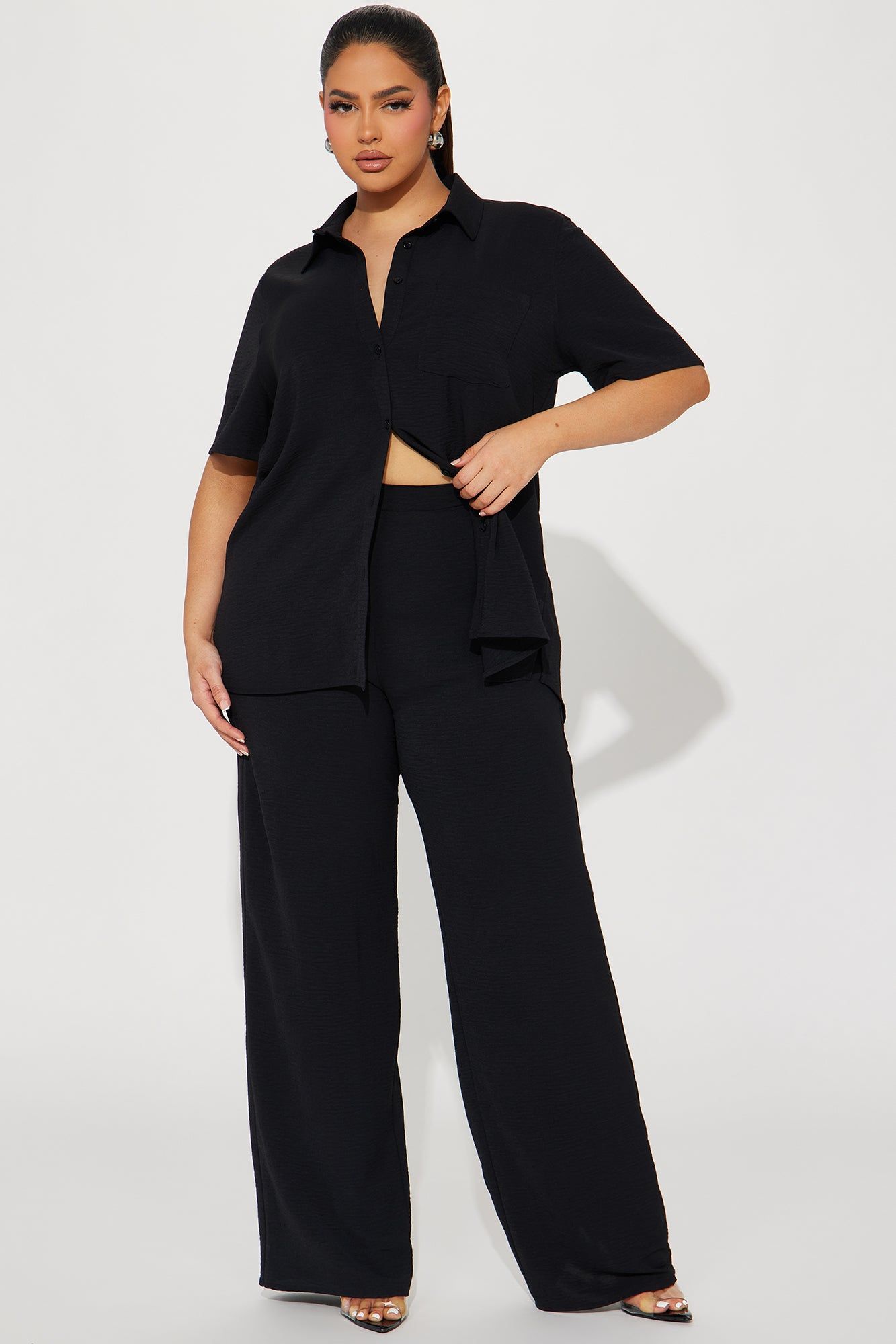 Makenzie Short Sleeve Pant Set - Black sold by Fashion Nova product image thumbnail 4