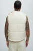 Da Baddie Faux Leather Puffer Vest - Cream sold by Fashion Nova