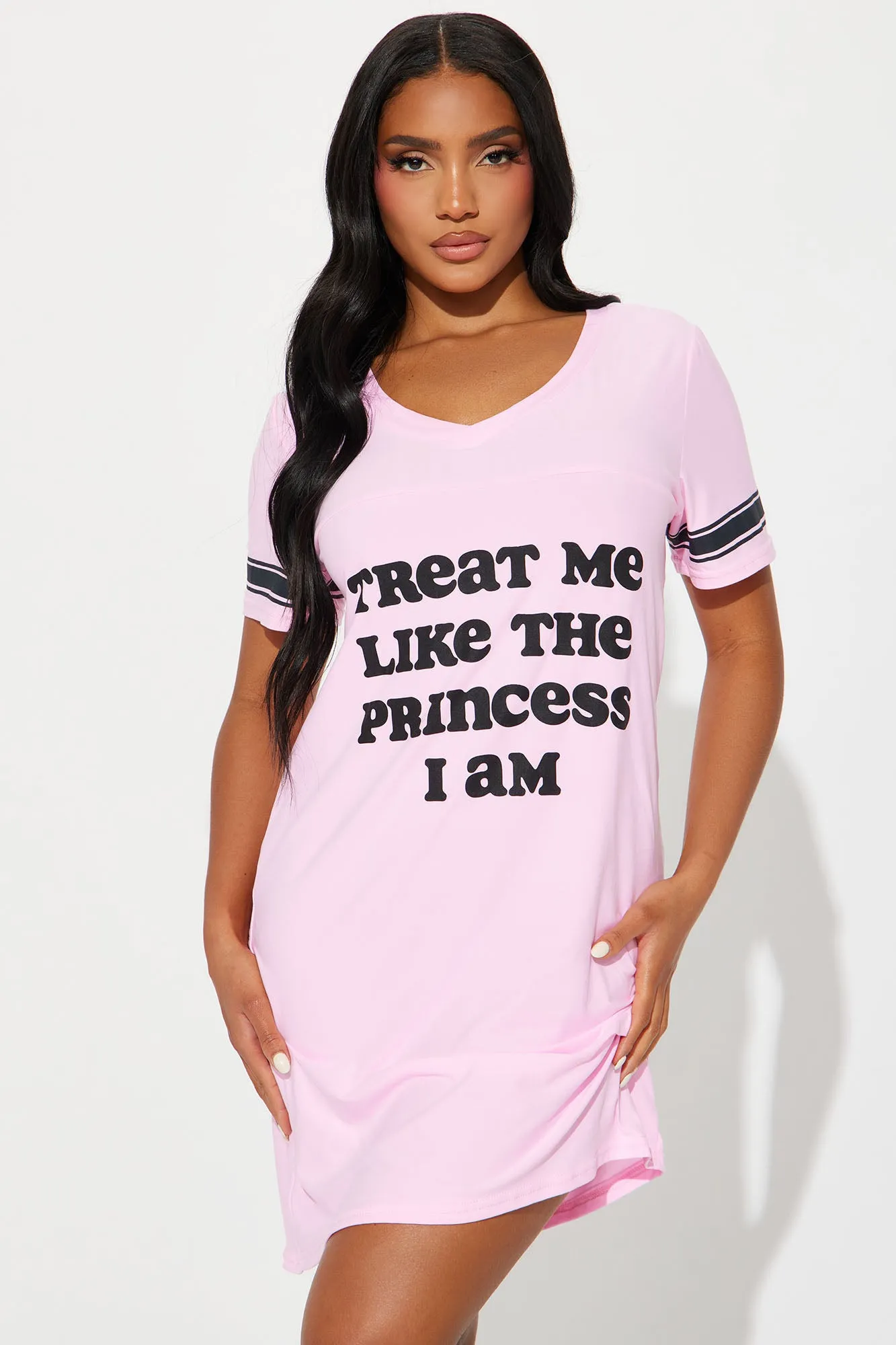 Treat Me Like A Princess PJ Sleep Shirt - Pink sold by Fashion Nova