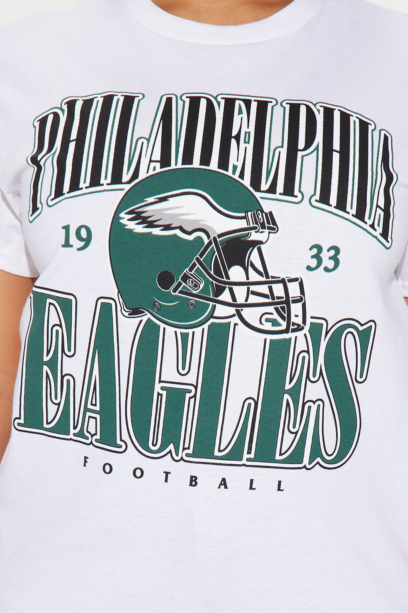 Philadelphia Eagles Crew Neck Tee - White sold by Fashion Nova product image thumbnail 3