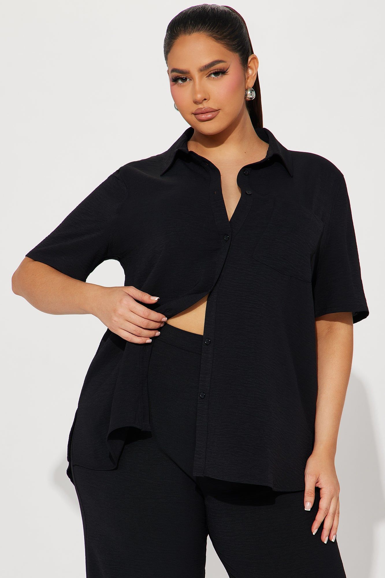Makenzie Short Sleeve Pant Set - Black sold by Fashion Nova product image thumbnail 5